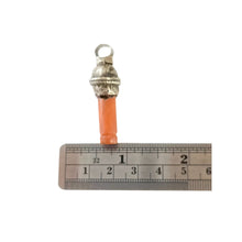 Load image into Gallery viewer, Antique Berber Silver Natural coral Pendant Southern Morocco Mediterranean,coral,

