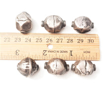 Load image into Gallery viewer, Antique Ethiopian lot of 6 old silver beads 1930s,Hand Crafted Silver,Ethnic Jewelry,Tribal Jewelry,
