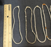 Load image into Gallery viewer, Antique Ethiopian 4 strand of silver Heishi Anklet 1930s ,collectible silver,Ethnic silver Beads ,Jewelry Supplies Beads
