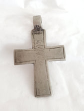 Load image into Gallery viewer, Antique Ethiopian Christian silver cross pendant,Amulet pendant,Genuine old neckcross,Good silver,Boho jewelry
