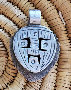 Antique Ethiopian silver telsum heart Pendant 1960s Hand Crafted Silver, Pendants Necklace ,Ethnic Jewelry ,Tribal Jewelry