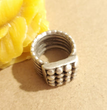 Load image into Gallery viewer, Antique Silver Ethiopian Wedding Ring size 6 tribal jewelry Hand Crafted ,Silver,Ethnic Jewelry,Tribal Jewelry
