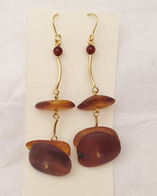 Load image into Gallery viewer, Baltic amber Earrings ,Dangle &amp; Drop Earrings, Natural Baltic amber, Polished amber, Genuine amber, Amber beads, Gemstone earrings
