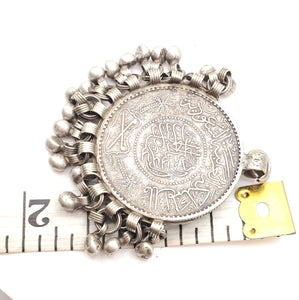 Antique 1935 Saudi Arabia 5 Riyal silver coin traditional Pendant, Hand Crafted Silver,Pendants Necklace,coin Jewelry,Tribal Jewelry