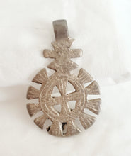 Load image into Gallery viewer, Antique Silver Ethiopian pendant Amulet pendant,Genuine old neckcross ,Good silver,Boho jewelry, Ethiopian jewelry
