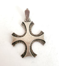 Load image into Gallery viewer, Ethiopian Christian 925 silver Coptic cross pendant ,silver cross, religious cross, Ethiopian Cross, Coptic Cross, ethiopian Silver
