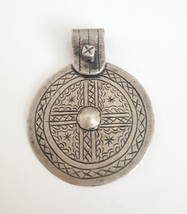 Berber Sahara Pendant 925 Silver Moroccan , Ethnic Tribal, silver Pendant, Berber Jewelry, Moroccan Pendant, Talisman Pendant