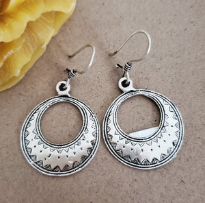 Moroccan Berber Filigree Sterling Silver Dangle Earrings silver 925,Berber Jewelry,sliver Earrings,Dangle & Drop Earrings,