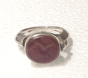 Old Engraved Turkish Ottoman Carnelian Ring size 7, Hand Made ,sterling silver 925 ,tribal jewelry, Ancient Carnelian, Ottoman Silver