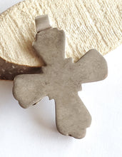 Load image into Gallery viewer, Unique Ethiopian Old Christian 2 side silver cross pendant,ethnic Ethiopian jewlery,Christian silver,Orthodox cross, lost wax,religion
