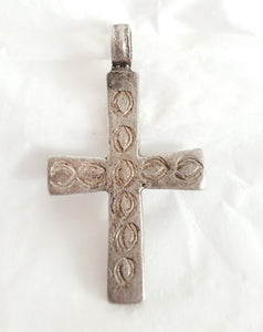 Antique Ethiopian Christian silver cross pendant,Amulet pendant,Genuine old neckcross,Good silver,Boho jewelry