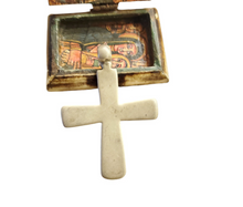 Load image into Gallery viewer, Antique Ethiopian Coptic Christian Cross Maria Theresa silver coin Pendant 
