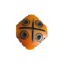 Load image into Gallery viewer, Antique Moroccan 1 Simulated AMBER bead Phenolic resin Antiqued Amber Resin Bead
