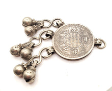 Load image into Gallery viewer, Antique 1944 B United Kingdom King George Vi British India Pendant, Hand Crafted Silver, Pendants Necklace, coin Jewelry, Tribal Jewelry
