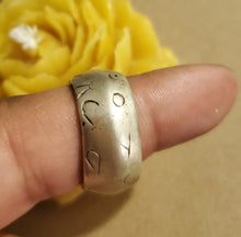 Load image into Gallery viewer, Antique Silver Ethiopian Wedding Ring size 7 tribal jewelry Hand Crafted, Silver, Ethnic Jewelry, Tribal Jewelry
