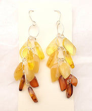 Load image into Gallery viewer, Baltic amber Earrings ,Dangle &amp; Drop Earrings, Natural Baltic amber, Polished amber, Genuine amber, Amber beads, Gemstone earrings
