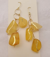 Load image into Gallery viewer, Baltic amber Earrings ,Dangle &amp; Drop Earrings, Natural Baltic amber, Polished amber, Genuine amber, Amber beads, Gemstone earrings
