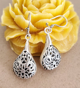 Moroccan Berber Filigree Sterling Silver Dangle Earrings silver 925,Berber Jewelry,sliver Earrings,Dangle & Drop