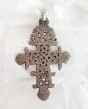 Load image into Gallery viewer, Antique Ethiopian Christian silver cross pendant,Amulet pendant,Genuine old neckcross,Good silver,Boho jewelry
