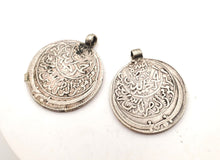 Load image into Gallery viewer, Antique 2 Yemen Rare silver coin traditional Pendant, Hand Crafted Silver,Pendants Necklace,coin Jewelry,Tribal Jewelry
