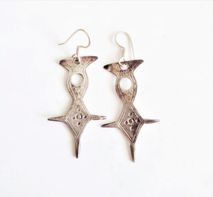 Moroccan Vintage Silver Tuareg Earring ,Tribal Earring ,Moroccan Earring ,Vintage Silver ,Tuareg Earring, Tuareg jewelry