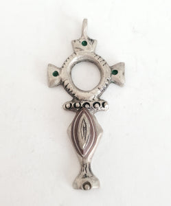 Moroccan handmade Tuareg silver cross pendant, Ethnic Tribal, Tuareg Silver, Sahara jewelry, Ethnic Jewelry, Tribal Jewelry