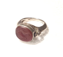 Load image into Gallery viewer, Old Engraved Turkish Ottoman Carnelian Ring size 7, Hand Made ,sterling silver 925 ,tribal jewelry, Ancient Carnelian, Ottoman Silver
