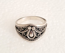 Load image into Gallery viewer, Moroccan Hand Made sterling silver 925 Berber Ring size 10,Ethnic Rings ,Tribal Jewelry, Moroccan Rings, Berber Jewelry
