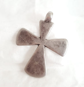 Antique Ethiopian Christian silver cross pendant,Amulet pendant,Genuine old neckcross,Good silver,Boho jewelry