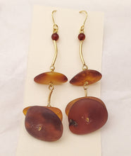 Load image into Gallery viewer, Baltic amber Earrings ,Dangle &amp; Drop Earrings, Natural Baltic amber, Polished amber, Genuine amber, Amber beads, Gemstone earrings
