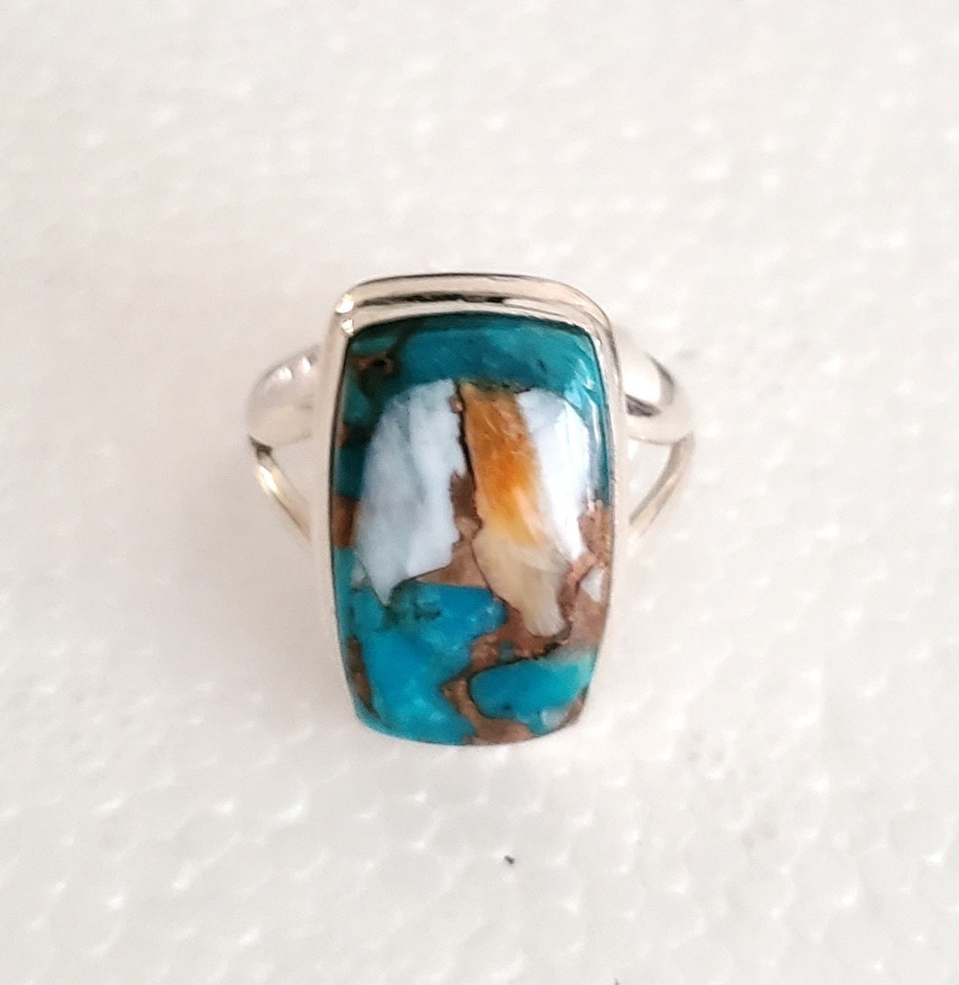 Sterling Silver Native American Turquoise Ring size 10