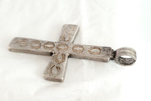 Load image into Gallery viewer, Antique Ethiopian Christian silver cross pendant,Amulet pendant,Genuine old neckcross,Good silver,Boho jewelry
