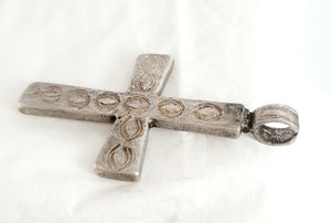 Antique Ethiopian Christian silver cross pendant,Amulet pendant,Genuine old neckcross,Good silver,Boho jewelry