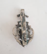 Load image into Gallery viewer, Moroccan Berber Old traditional silver pendant, Berber Talisman, Berber Jewelry, African Jewelry, Moroccan Jewelry, Berber Ethnic,
