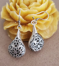 Load image into Gallery viewer, Moroccan Berber Filigree Sterling Silver Dangle Earrings silver 925,Berber Jewelry,sliver Earrings,Dangle &amp; Drop
