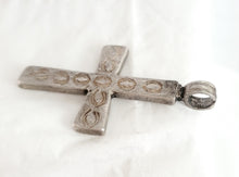 Load image into Gallery viewer, Antique Ethiopian Christian silver cross pendant,Amulet pendant,Genuine old neckcross,Good silver,Boho jewelry
