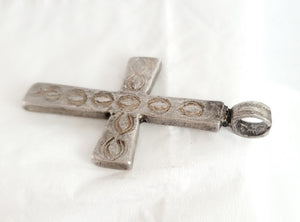 Antique Ethiopian Christian silver cross pendant,Amulet pendant,Genuine old neckcross,Good silver,Boho jewelry