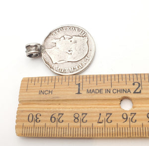 antique Ethiopia silver coins 1869s Silver coin Pendant, Made in 1969s, Jewelry, Silver coins.