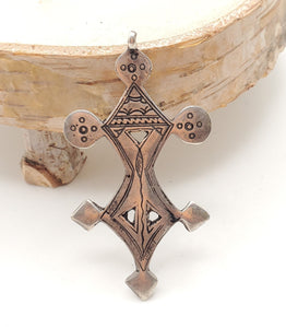 Moroccan handmade Tuareg silver cross pendant, Ethnic Tribal, Tuareg Silver, Sahara jewelry, Ethnic Jewelry, Tribal Jewelry