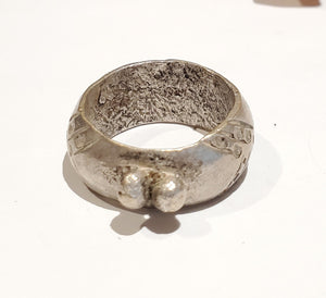 Antique Silver Ethiopian Wedding Ring size 9.5 tribal jewelry Hand Crafted, Silver, Ethnic Jewelry, Tribal Jewelry