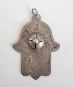 Moroccan Old silver Hand of Fatima Hamsa Pendant Amulet,Berber Jewelry,African Jewelry,Moroccan Jewelry,Hand of Fatima Charm