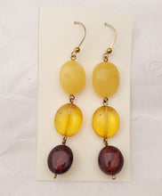 Load image into Gallery viewer, Baltic amber Earrings ,Dangle &amp; Drop Earrings, Natural Baltic amber, Polished amber, Genuine amber, Amber beads, Gemstone earrings
