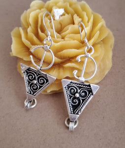 Moroccan Berber Sterling Silver Dangle Earrings silver 925,Berber Jewelry,sliver Earrings,Dangle & Drop Earrings,