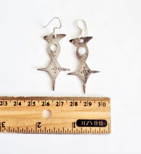 Load image into Gallery viewer, Moroccan Vintage Silver Tuareg Earring ,Tribal Earring ,Moroccan Earring ,Vintage Silver ,Tuareg Earring, Tuareg jewelry
