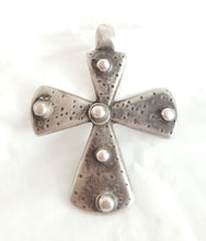 Load image into Gallery viewer, Antique Ethiopian Christian silver cross pendant,Amulet pendant,Genuine old neckcross,Good silver,Boho jewelry
