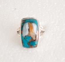 Load image into Gallery viewer, Sterling Silver Native American Turquoise Ring size 10
