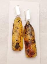 Load image into Gallery viewer, Baltic amber Earrings ,Dangle &amp; Drop Earrings, Natural Baltic amber, Polished amber, Genuine amber, Amber beads, Gemstone earrings
