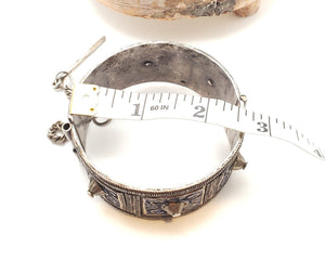 Antique Silver Moroccan Berber blue enamel Bracelet, ethnic tribal, tribal bracelets,Moroccan jewelry, ethnic jewelry, Tuareg bracelets