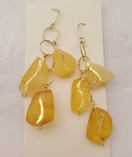 Load image into Gallery viewer, Baltic amber Earrings ,Dangle &amp; Drop Earrings, Natural Baltic amber, Polished amber, Genuine amber, Amber beads, Gemstone earrings
