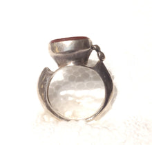 Load image into Gallery viewer, Old Engraved Turkish Ottoman Carnelian Ring size 7, Hand Made ,sterling silver 925 ,tribal jewelry, Ancient Carnelian, Ottoman Silver
